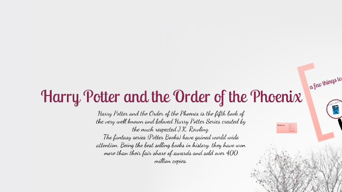 harry potter order of the phoenix summary