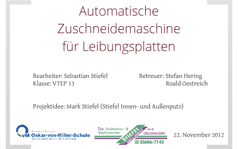 Abschlusspräsentation Technikerarbeit by Sebastian Stiefel on Prezi