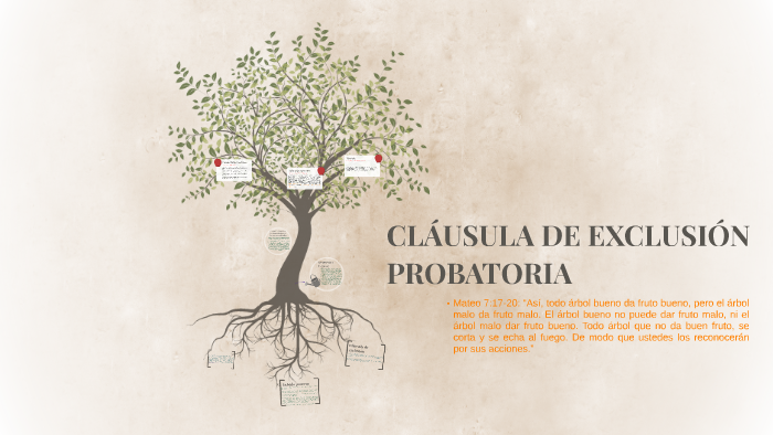 CLÁUSULA DE EXCLUSIÓN PROBATORIA by Juan David García Lemus on Prezi