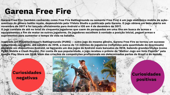 FREE FIRE BATTLEGROUNDS É MELHOR JOGO DE 2018 E FAZ SUCESSO NOS