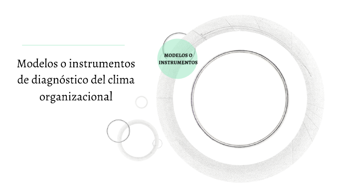 MODELOS O INSTRUMENTOS DE DIAGNOSTICO DEL CLIMA ORGANIZACIONAL by