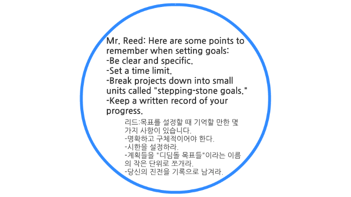 Mark Reed Goals Mr. Reed: Here are some points to remember when setting goal by 세준 박 on ...