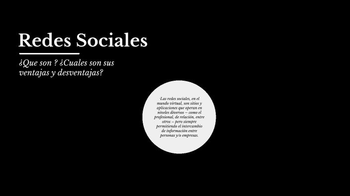 Redes Sociales by on Prezi