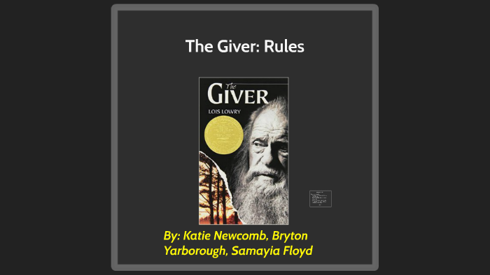 rules and consequences in the giver