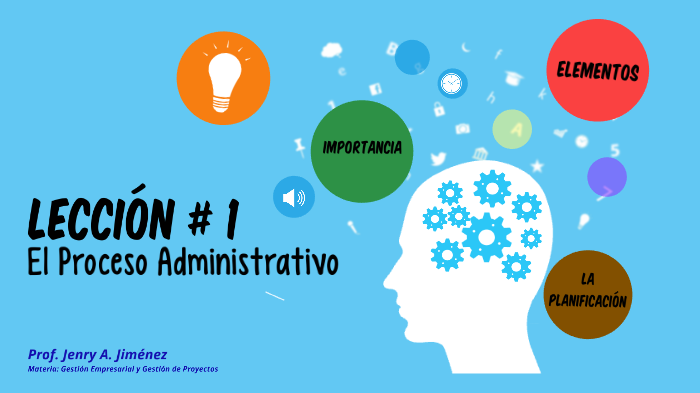 1T - LECCIÓN # 1: PROCESOS ADMINISTRATIVO By JENRY JIMENEZ On Prezi