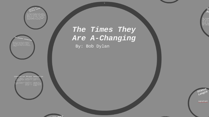 The Times They Are A Changing By Brandt Huston