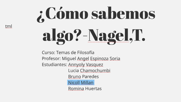 LECTURA 9: ¿Qué significa todo esto? Cap II. ¿Cómo sabemos a by romina