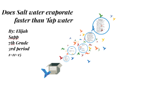 Does Salt Water Evaporate Faster Than Tap Water By Elijah Sapp