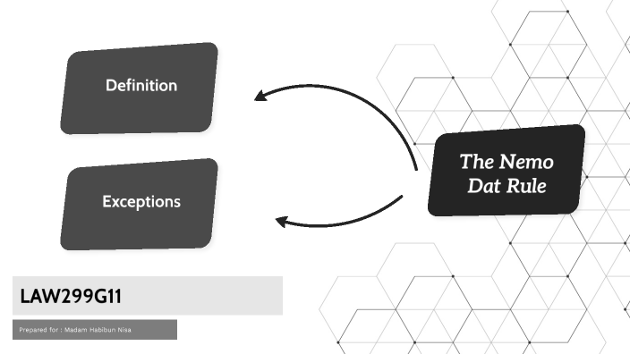 The Nemo Dat Quod Non Habet Rule And Its Exceptions By Rizzqi Shah On Prezi