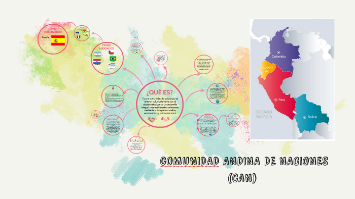 Mapa De Comunidad Andina De Naciones