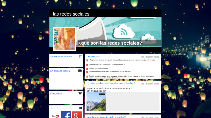 las redes sociales by bianca garcia on Prezi