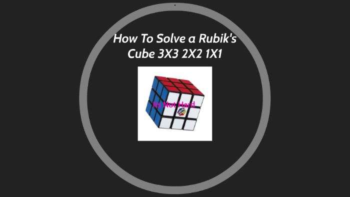 how to solve a rubik's cube 3X3 2X2 1X1 by Marley andrew