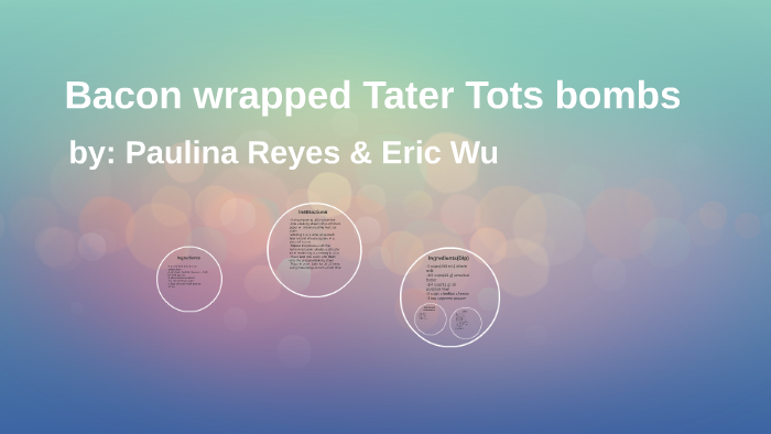 Bacon Wrapped Tater Tod Bombs By Eric Wu