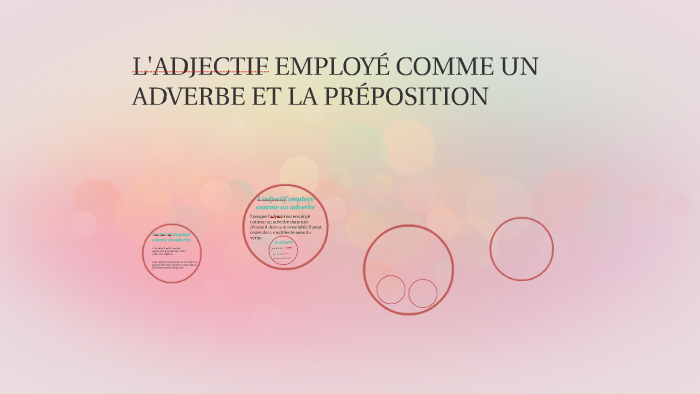 L'ADJECTIF EMPLOYÉ COMME UN ADVERBE ET LA PRÉPOSITION by gabrielle ...