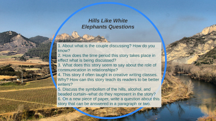 point of view in hills like white elephants