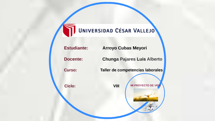 MI PROYECTO DE VIDA by vanessa arroyo cubas on Prezi