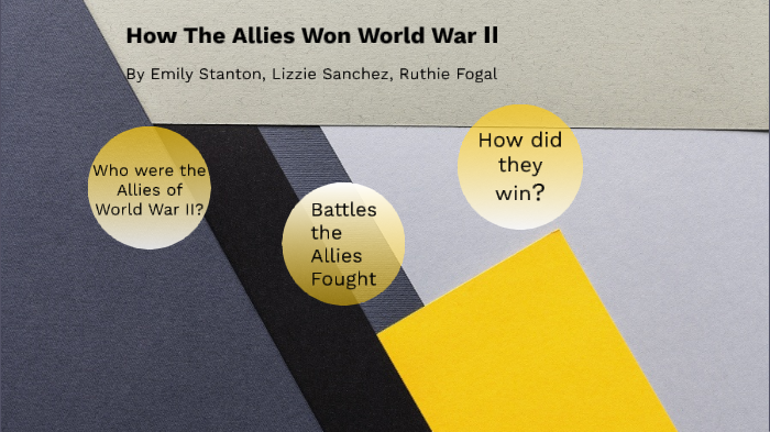 why did the allies won world war 2 essay