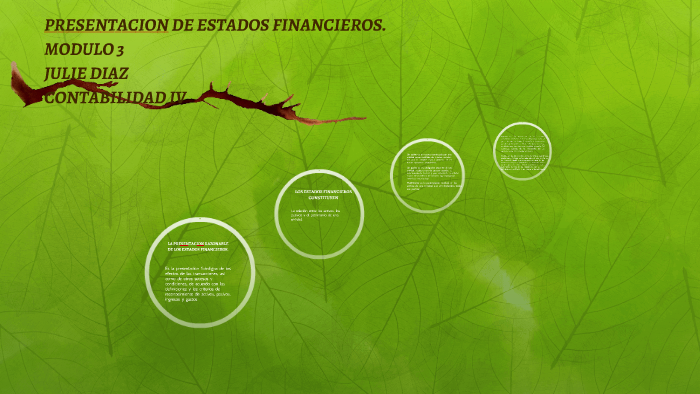 PRESENTACION DE LOS ESTADOS FINANCIEROS. by JULIE DIAZ POSADA on Prezi