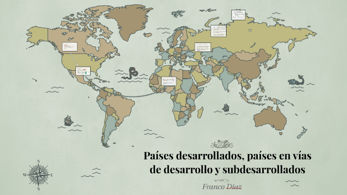 Países desarrollados, países en vías de desarrollo y subdesa by franco