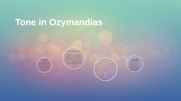 ozymandias tone ozymandias tone