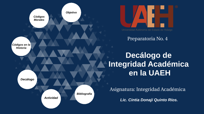 Decálogo de Integridad Académica en la UAEH by Cintia Quinto Rios on Prezi