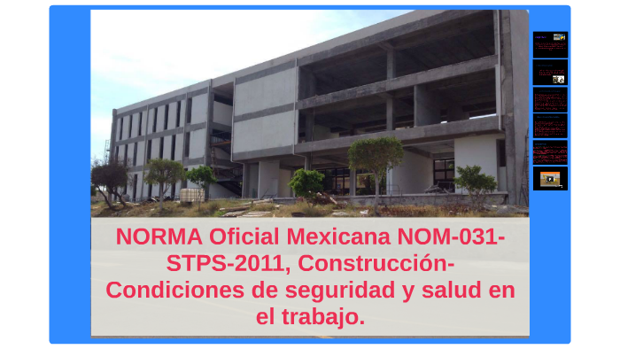 NORMA Oficial Mexicana NOM-031-STPS-2011, Construcción-Condi By Carmen ...