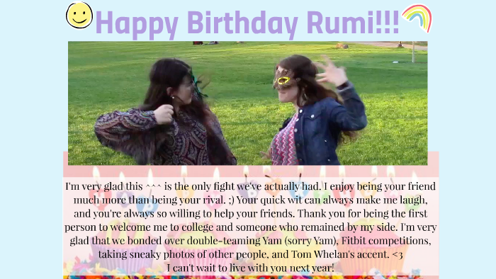 Happy Birthday Rumi!!! by Althea Turley on Prezi
