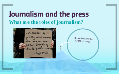 Roles of Journalism by Eline deBruijn