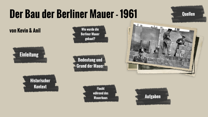 Bau der Berliner Mauer Karikatur