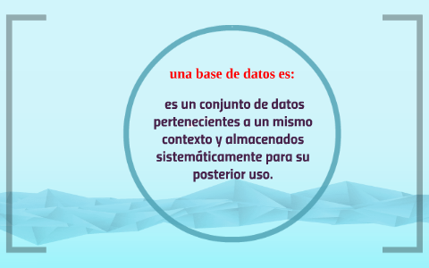 bases de datos by on Prezi
