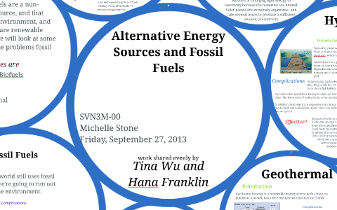 Alternative Energy Sources and Fossil Fuels by Hana Franklin on Prezi