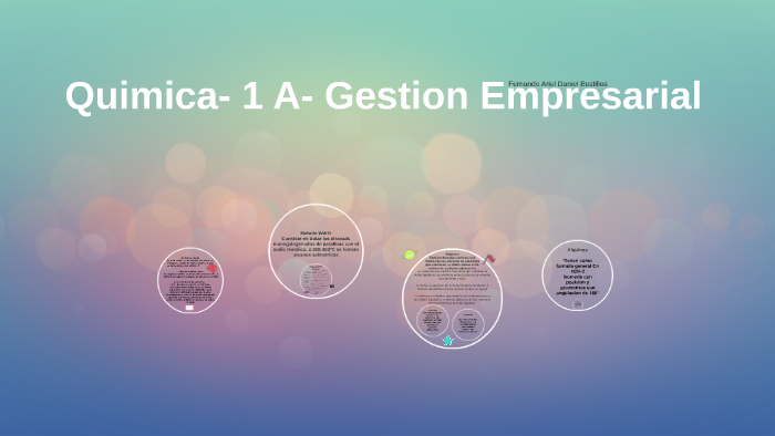 Quimica- 1 A- Gestion Empresarial by Fernando Ariel Daniel Bustillos on