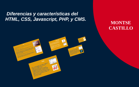 Diferencias y características del HTML, CSS, Javascript, PH by montse ...