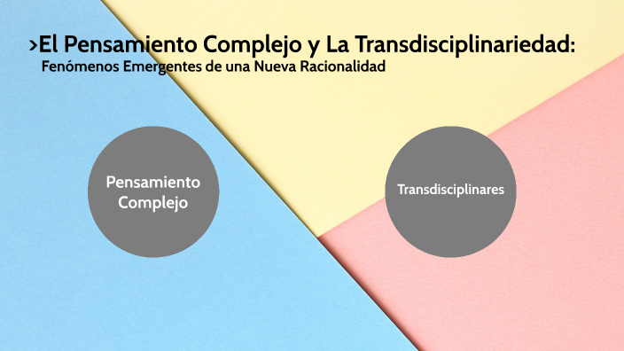 El Pensamiento Complejo Y La Transdisciplinariedad By GIOVANNI ...