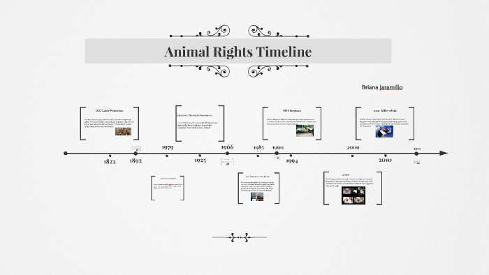 Animal Rights Timeline By Briana Jaramillo