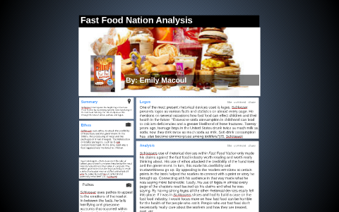 thesis about fast food nation