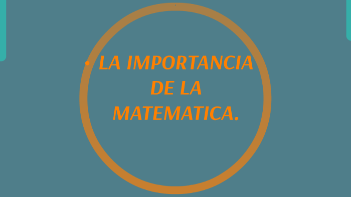 LA IMPORTANCIA DE LA MATEMATICA. by santiago martinez