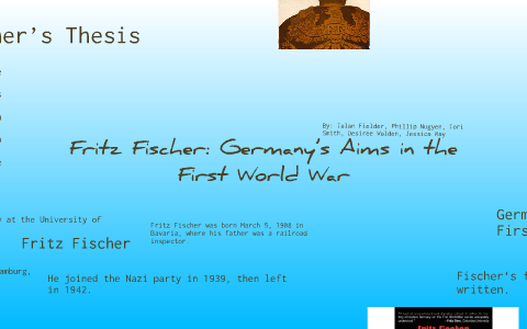 fritz fischer thesis ww1