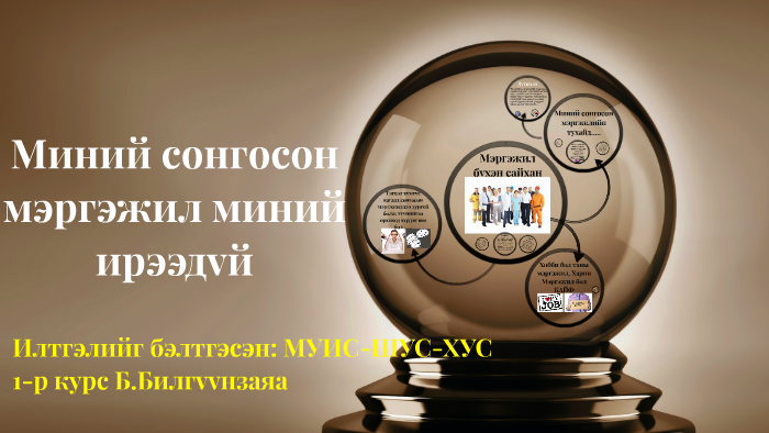 Миний сонгосон мэргэжил миний ирээдүй by beku beku on Prezi