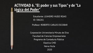 ACTIVIDAD 6. CMD "El poder y sus Tipos" y de "La lógica del Poder" by ...