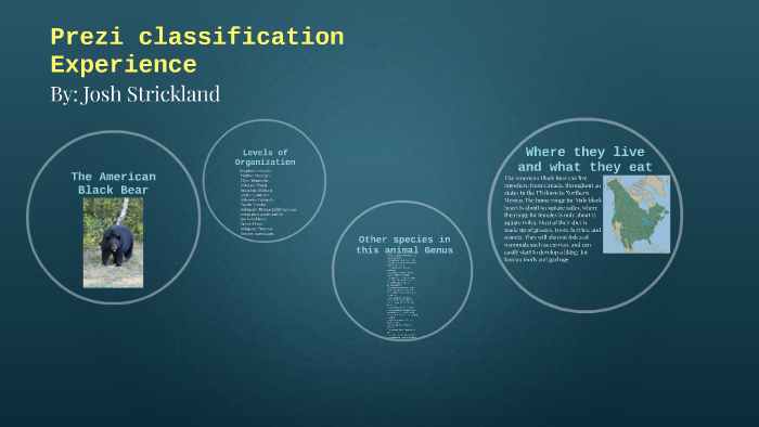 Prezi Classification Experience by Josh Strickland on Prezi