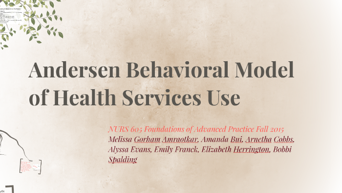 Andersen Behavioral Model Of Health Services Use By Amanda Bui On Prezi 2877