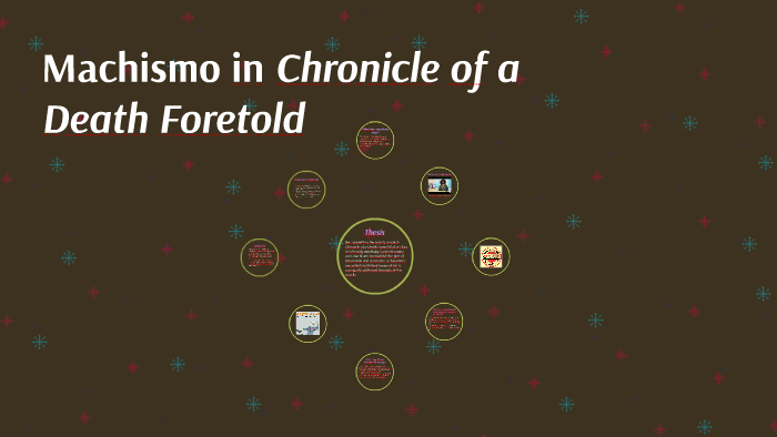 Machismo In Chronicle Of A Death Foretold Machismo in Chronicle of a Death Foretold by Juliana Arevalo Mejia on Prezi