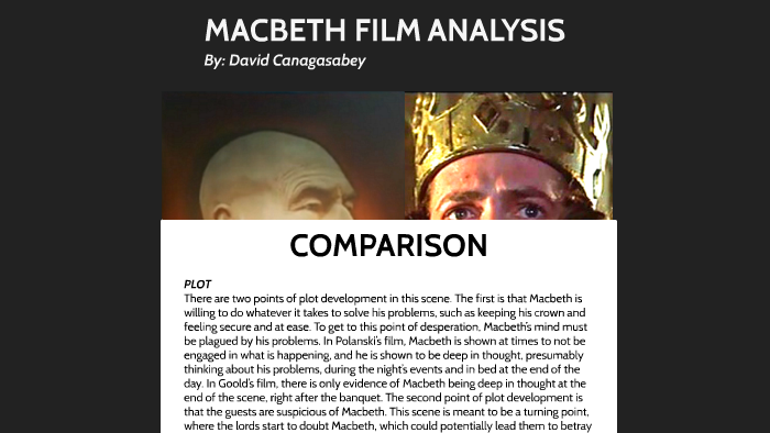MACBETH FILM ANALYSIS by F D on Prezi