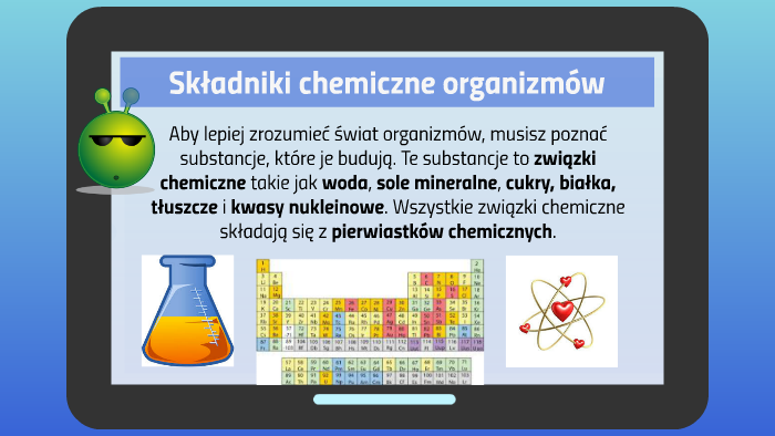 Skladniki Chemiczne Organizmow Sprawdzian Klasa 5