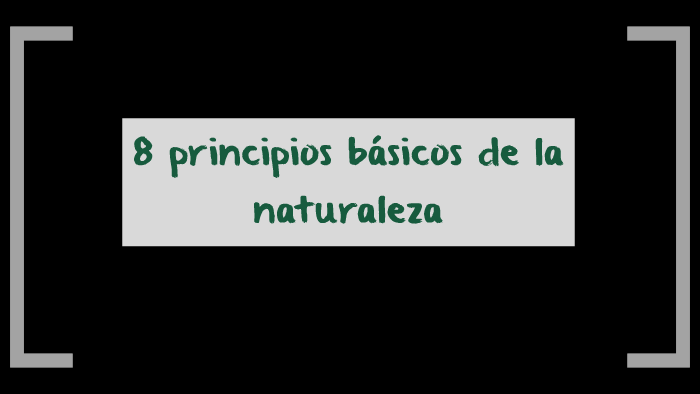 8 principios basicos de la naturaleza by erick hernandez