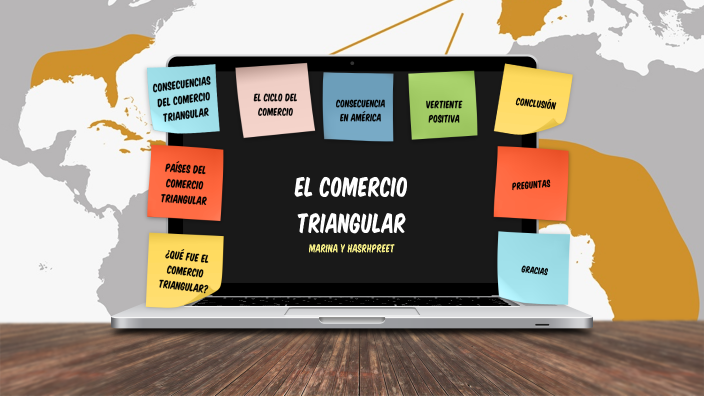 mapa de comercio triangular