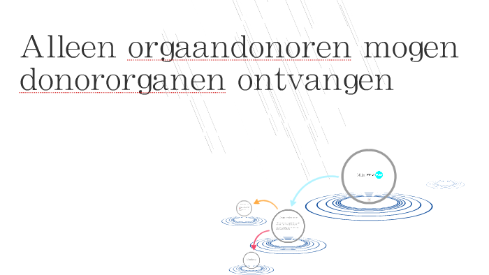 Alleen Orgaandonoren Mogen Donororganen Ontvangen