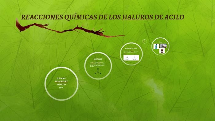 REACCIONES QUÍMICAS DE LOS HALUROS DE ACILO by Manuela Fernandez Agredo