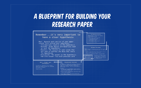 blue print of research work is known as